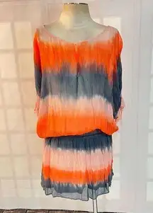 Gypsy 05 NWT 3/4 sleeve blouson mini tunic dress coverup size small