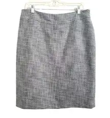 Pendleton Petite navy white woven pencil skirt women's size 12