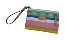 Women’s Kate Spade Mini Hand Wallet with color stripes