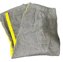 Women’s Woman Within 2X Petite grey with yellow stripe sweatpants NWOT