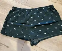 VS Victorias Secret Pink silky Sleep Boxy Short Shortie Pure GREEN  Dogs XL