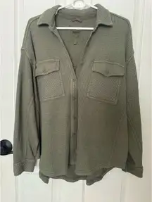 Aerie Waffle Knit Button Down