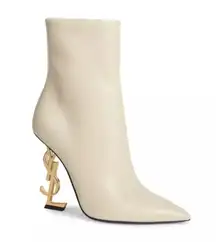 Saint Laurent 105mm Opyum Boots, Real Beige Light Bronze Size 35.5 New+Dust Bags