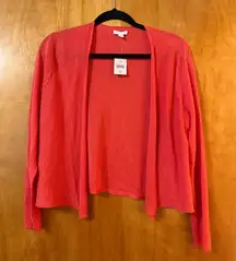J. Jill Cardigan Sweater Linen Rayon Blend Open Front NWT Petite Medium PM MP