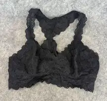 Felina Bralette‎ M Medium Black Lace Wireless Bra Lingerie