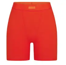 red  cotton ribbed shorts xs limited edition