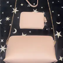 Elegant Pink Bow Accent Women's Bag Set