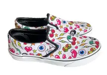 VANS Dice Cherries Bolts Heart 8-Ball Eyeball Classic Slip On Unisex Shoe #170A