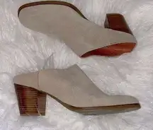 Natalia Blanco Suede Spanish Leather Slip in Mule Clog 40 Sz 9.5