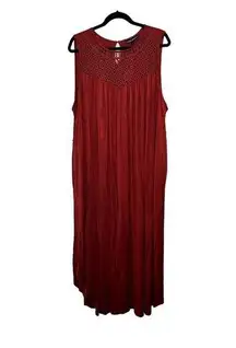 Lane Bryant Maroon/red women's sleeveless maxi dress Size 22/24