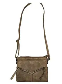 American Eagle Brown Faux Leather Crossbody Purse