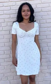 H&m boho white mini dress