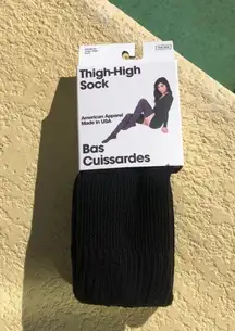 Vintage Sold Out  Thick Thigh High Socks Y2K Black US Made Rare