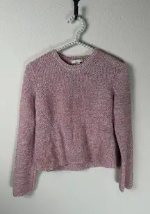 Maje Sweater Women's Size 1 US Small Pink White Sparkles Knitted Pullover Luxury