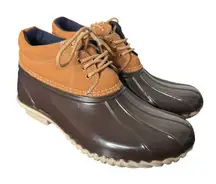 Tommy Hilfiger Womens Ankle Duck Boots Size 7 Lace‎ Up Rain Outdoors T Wheat