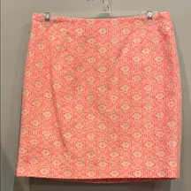 Women’s neon Pink Patterned straight Skirt size 1 gap brand