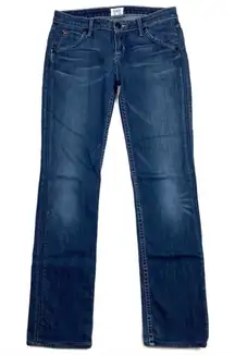 Hudson Flap Pocket Medium Wash Stretch Straight Leg Jean Womens Size 26 HEMMED
