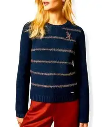 TINTOR Tinsel Stripe Sweater Navy NEW