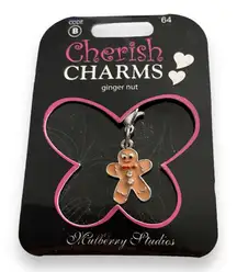 Cherish Charms‎ Ginger Nut Gingerbread Man Charm Bracelet NEW NWT