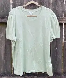 Daily Ritual Green Puff Sleeve stop | 2X