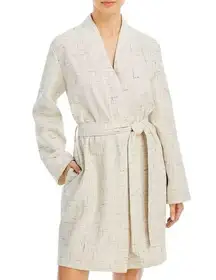 Hudson Park Collection Strié Print Waffle Bathrobe, Size L/XL New w/Tag
