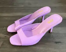 ZARA NWOT  LAVENDER HEELED SANDALS Size 8