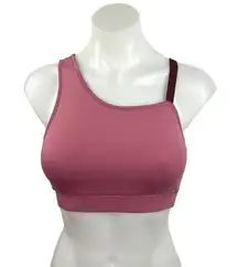 Gymshark  Pink Strappy Asymmetric One Shoulder Fitness Activewear Sports Bra XS