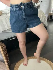 Zara Women’s 4 Denim Paperbag Shorts