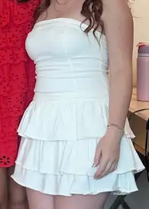 white denim dress 