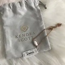 Kendra Scott Elaina Rose Gold White Stone Bracelet