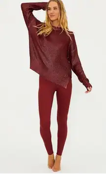 Beach Riot Callie Sweater in Merlot Shine Size small