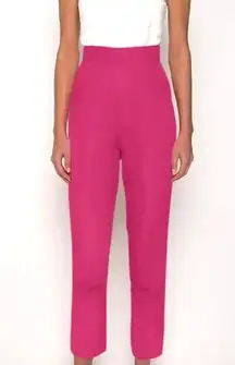 ALEXIA MARIA Silk Faille Cigarette Pants Magenta Berry Pink Sz 6 NWT