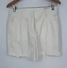 Nike Dri Fit Victory Golf Chino Shorts Womens‎ Medium White Standard Fit Logo