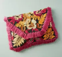 Anthropologie Ibban Bright Tropics Embellished Bag
