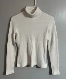 Three Dots Brand White Turtleneck Sweater Size XS