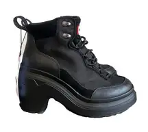 HUNTER Discoverer Women's Ankle Lace Up Heeled Boot Size 8 SKU#243549