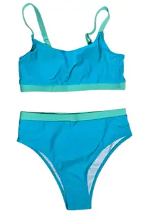 Boutique Blue and mint green‎ bikini swimsuit Small new