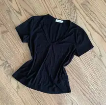 Black V Neck T Shirt