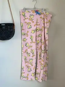 Looney Tunes Tweety Bird Terry Cloth Velour Sleep Pajama Pants