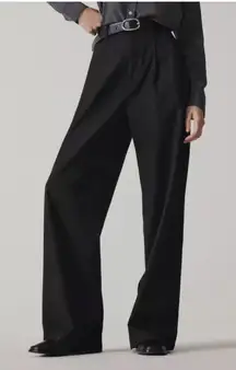 Everlane way high drape pant lyocel black sz 4 regular inseam 30”‎