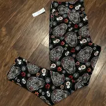 NWT Terra & Sky Sugar Skull Leggings