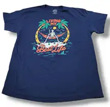 Shirt Size XXL "Living My Best Life" Skeleton Graphic Tee Unisex T-shirt