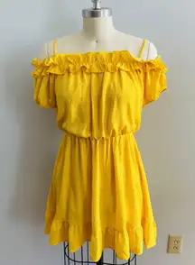 Strappy Off the Shoulder Ruffle Summer Dress- Size Small