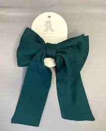 Rachel Ashwell Classic Preppy Feminine Green Bow Hair Clip Accessory NEW