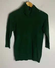 ModCloth green cowl button neck sweater‎