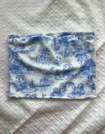 Delft Print Strapless Top