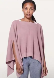 Lululemon Forward Flow Cape One Size Vintage Mauve Drape Open Knit Layer