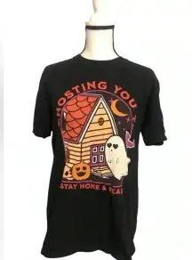 “Ghosting You To Stay At Home And Read” Graphic Tee Size Medium
