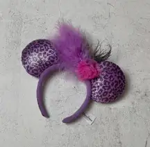 Disney Parks Metallic Cheetah Purple Ears