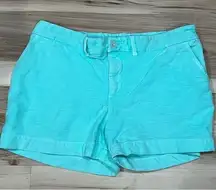 Chubbies Shorts Green Mojitos Flat Front Pockets Women’s 10